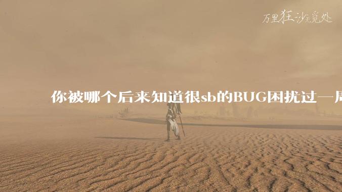 你被哪个后来知道很sb的BUG困扰过一周以上吗？